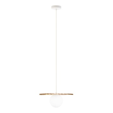 Luster na sajli SUNPLISS 1xG9/10W/230V, prečnik 30 cm, zlatna/krem