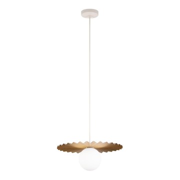 Luster na sajli SUNPLISS 1xG9/10W/230V, prečnik 35 cm, zlatna/krem boja