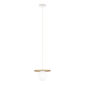Luster na sajli SUNPLISS 1xG9/10W/230V, Ø 20 cm, zlatna/krem
