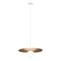 Luster na sajli SUNPLISS 1xG9/10W/230V Ø 40 cm zlatna/krem boje