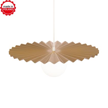 Luster na sajli SUNPLISS 1xG9/10W/230V Ø 40 cm zlatna/krem boje