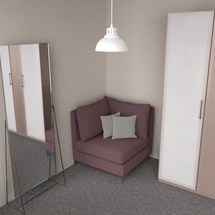 Luster na sajli SVEN 1xE27/15W/230V bela