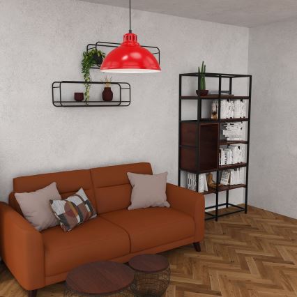 Luster na sajli SVEN 1xE27/15W/230V, crvene boje