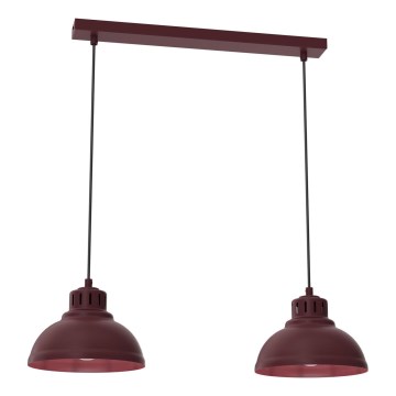 Luster na sajli SVEN 2xE27/15W/230V burgundija