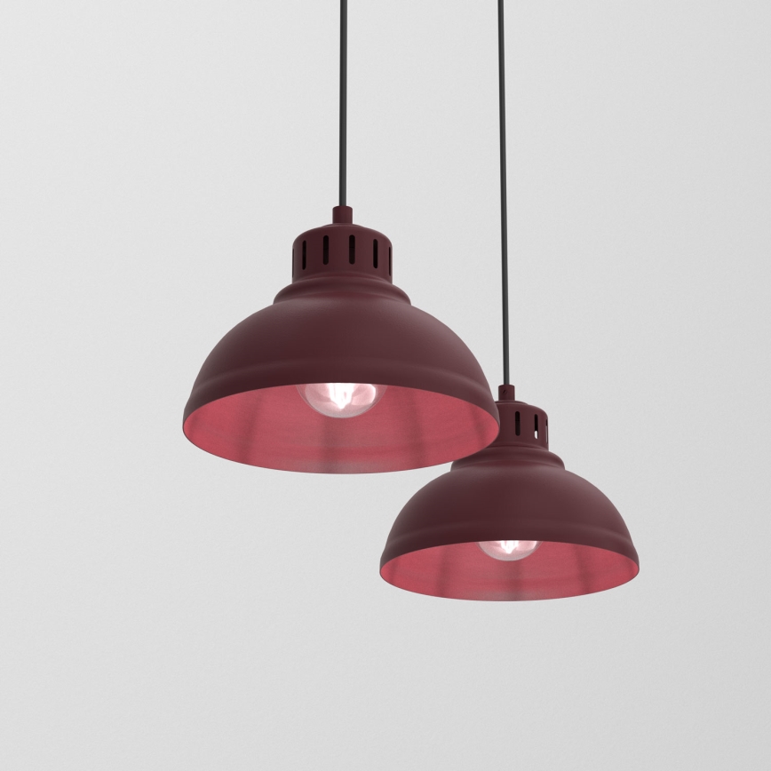 Luster na sajli SVEN 2xE27/15W/230V burgundija