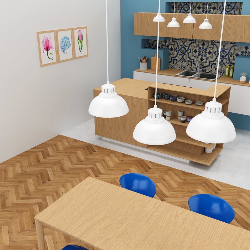 Luster na sajli SVEN 3xE27/15W/230V bela