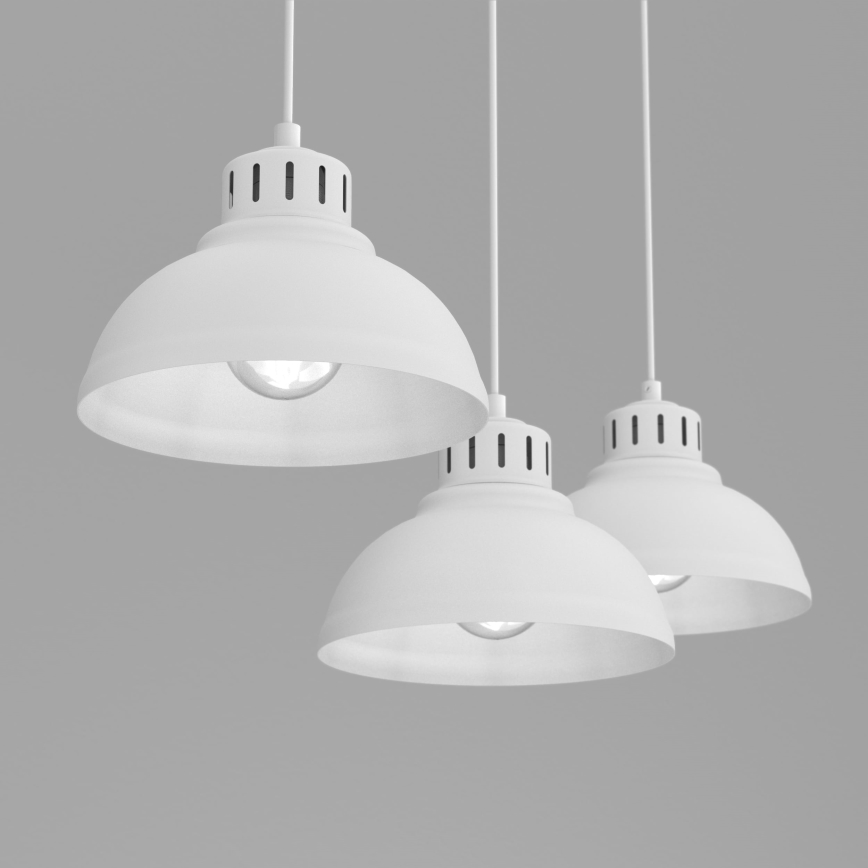 Luster na sajli SVEN 3xE27/15W/230V bela