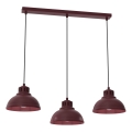 Luster na sajli SVEN 3xE27/15W/230V bordo