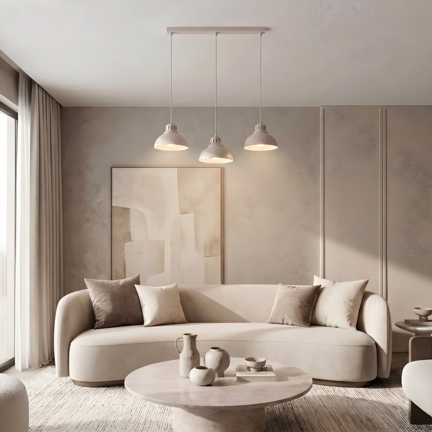 Luster na sajli SVEN 3xE27/15W/230V krem boje