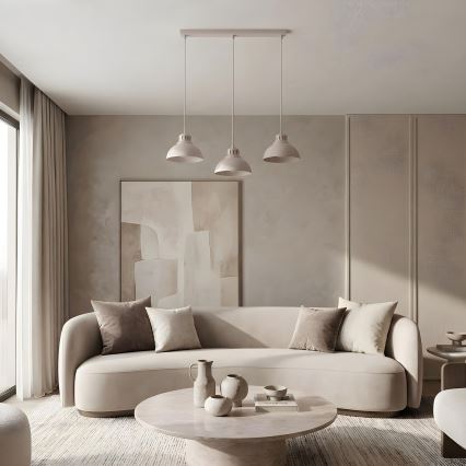 Luster na sajli SVEN 3xE27/15W/230V krem boje