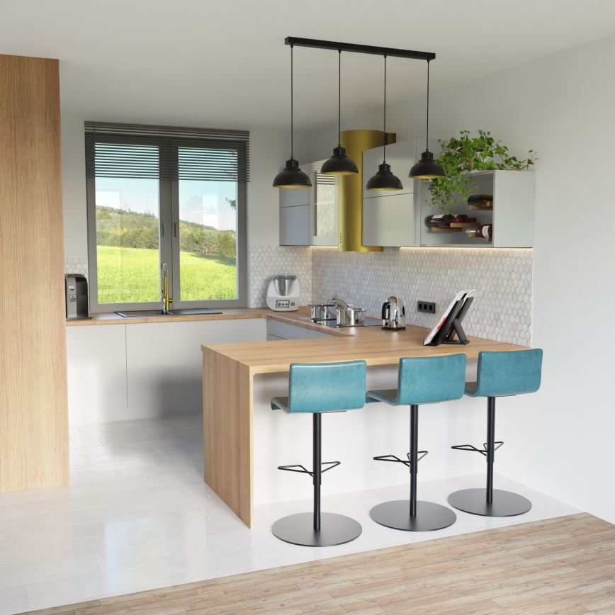 Luster na sajli SVEN 4xE27/15W/230V crna/zlatna