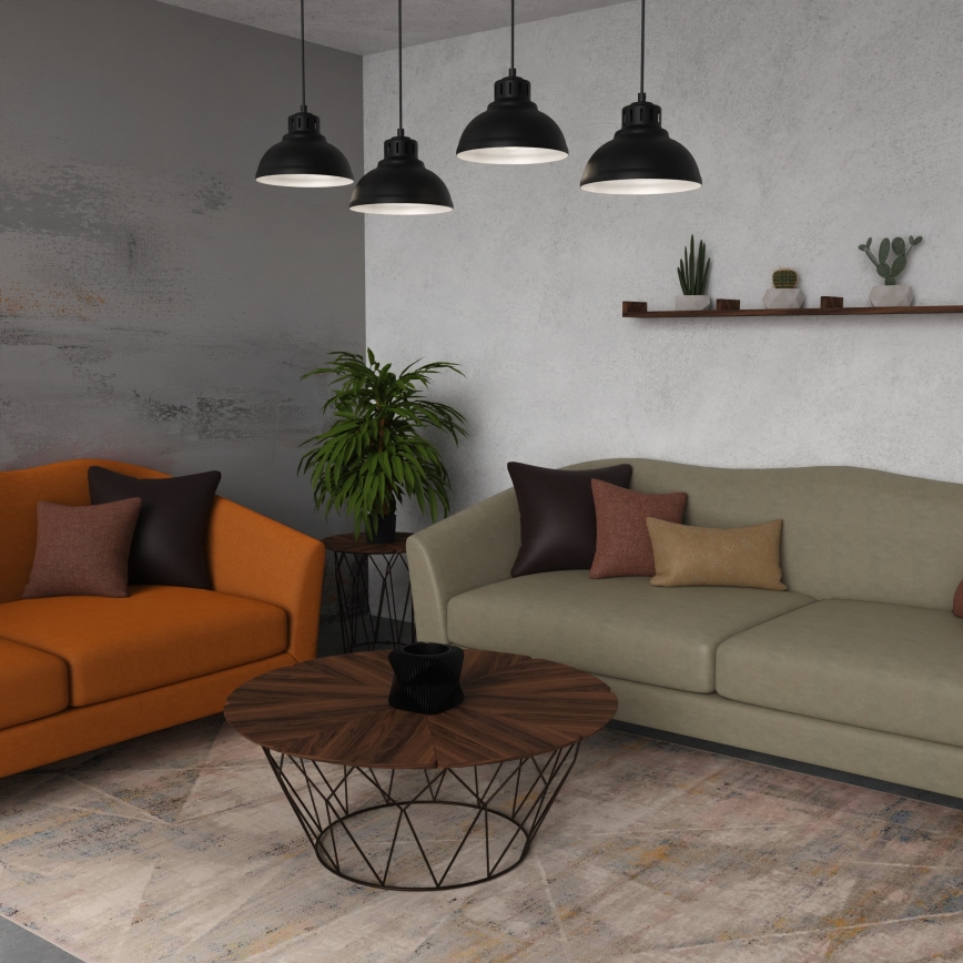 Luster na sajli SVEN 4xE27/15W/230V crni