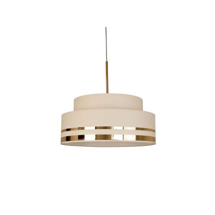 Luster na sajli TAMI, 1xE27/60W/230V, prečnik 40 cm, bež/zlatna