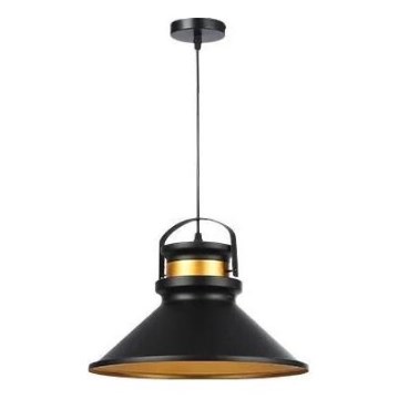 Luster na sajli TAO 1xE27/60W/230V, prečnik 37 cm, crna