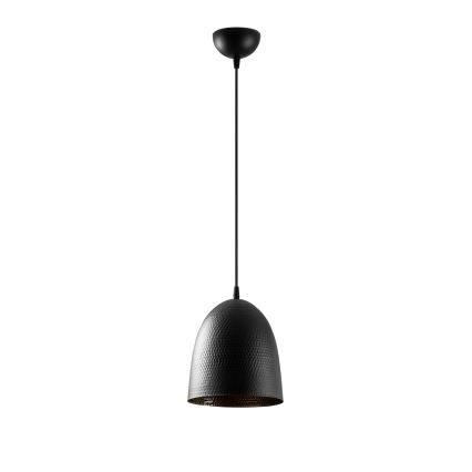 Luster na sajli TATTOO 1xE27/40W/230V, prečnik 20 cm, crne boje