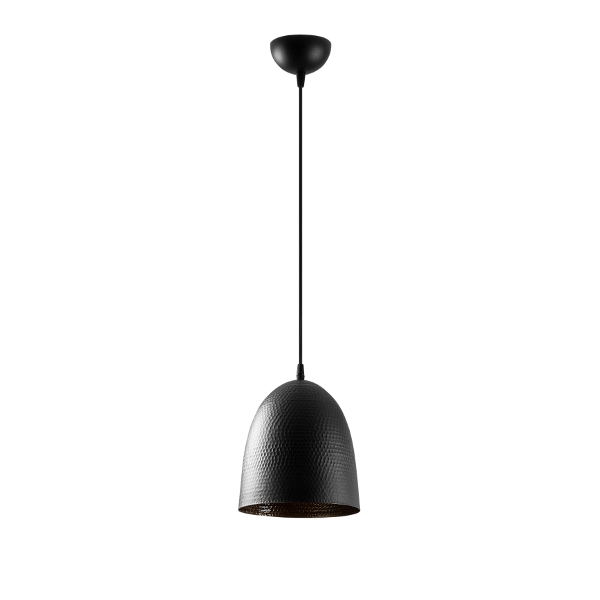 Luster na sajli TATTOO 1xE27/40W/230V, prečnik 20 cm, crne boje