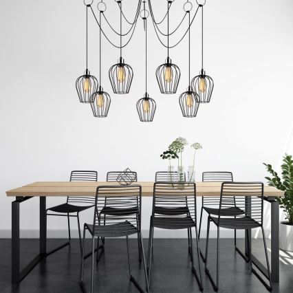 Luster na sajli TEL 5xE27/40W/230V u stilu pauka