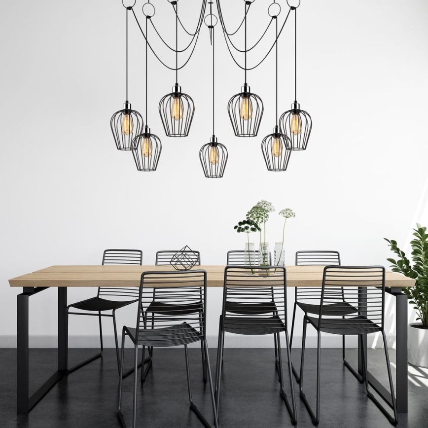 Luster na sajli TEL 5xE27/40W/230V u stilu pauka