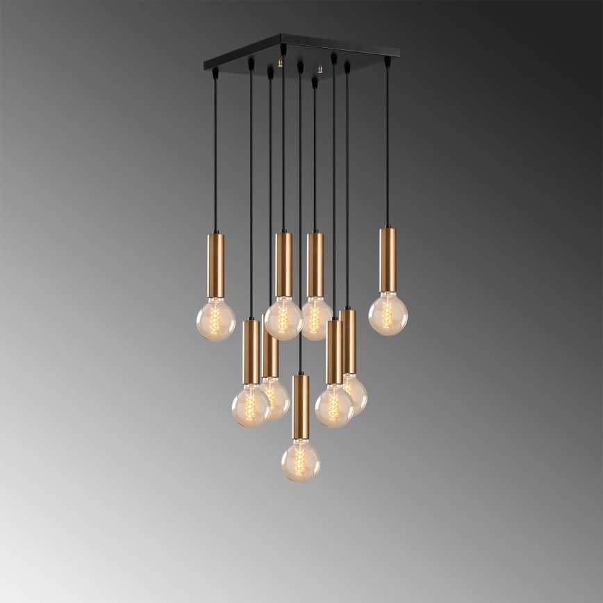 Luster na sajli TEMPO 9xE27/40W/230V zlatni