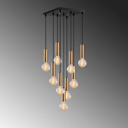 Luster na sajli TEMPO 9xE27/40W/230V zlatni