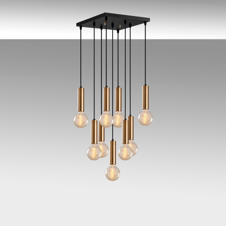 Luster na sajli TEMPO 9xE27/40W/230V zlatni