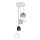 Luster na sajli TEMPRE 5xE27/15W/230V bela/siva/crna