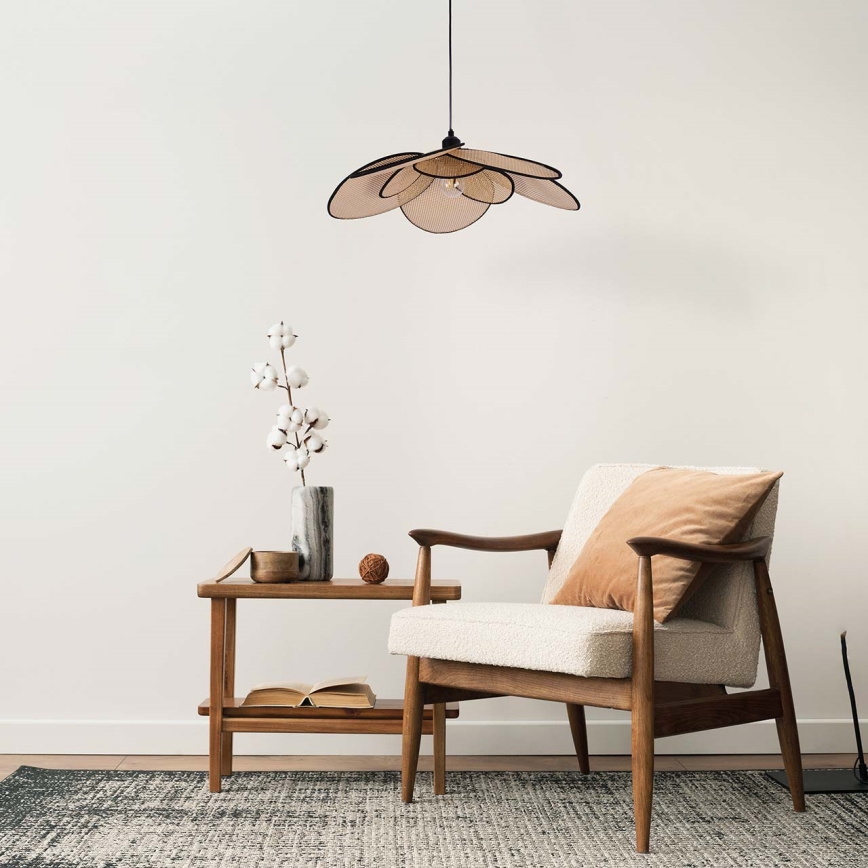 Luster na sajli TOBAGO 1xE27/20W/230V prečnika 60 cm bež