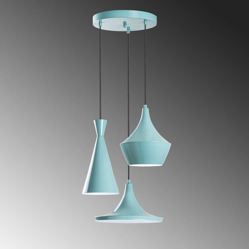 Luster na sajli TOM 3xE27/40W/230V plava