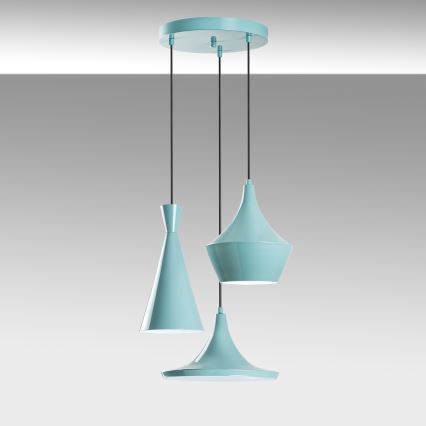 Luster na sajli TOM 3xE27/40W/230V plava