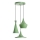 Luster na sajli TOM 3xE27/40W/230V, zelene boje