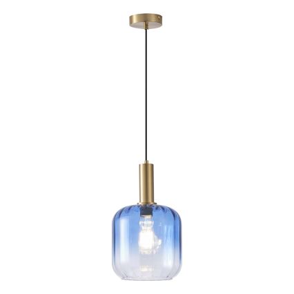 Luster na sajli TOPAZ 1xE27/15W/230V plava/dimljena prečnik 20 cm