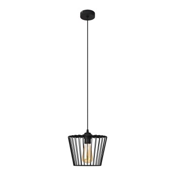 Luster na sajli TORRI 1xE27/15W/230V prečnika 23 cm crne boje