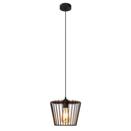 Luster na sajli TORRI 1xE27/15W/230V prečnika 23 cm crne boje