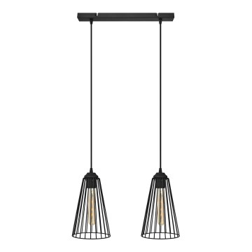 Luster na sajli TORRI 2xE27/15W/230V crni