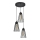 Luster na sajli TORRI 3xE27/15W/230V crni