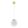 Luster na sajli TOYA 1xE27/60W/230V Ø 20 cm bela/zlatna