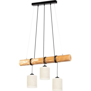 Luster na sajli TRENO 3xE27/25W/230V borovina