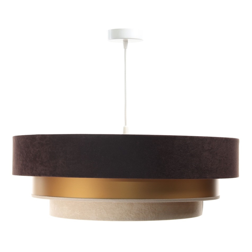 Luster na sajli TRINITI 1xE27/60W/230V braon/zlatna/bež