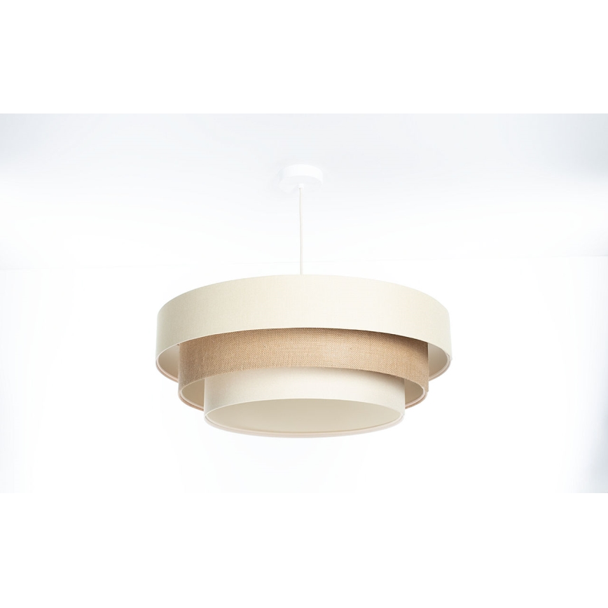 Luster na sajli TRINITI 1xE27/60W/230V, prečnik 40 cm, krem/bež