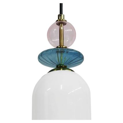 Luster na sajli TROPEA 1xE27/15W/230V crna/dimljeno-ljubičasta/plava/bela