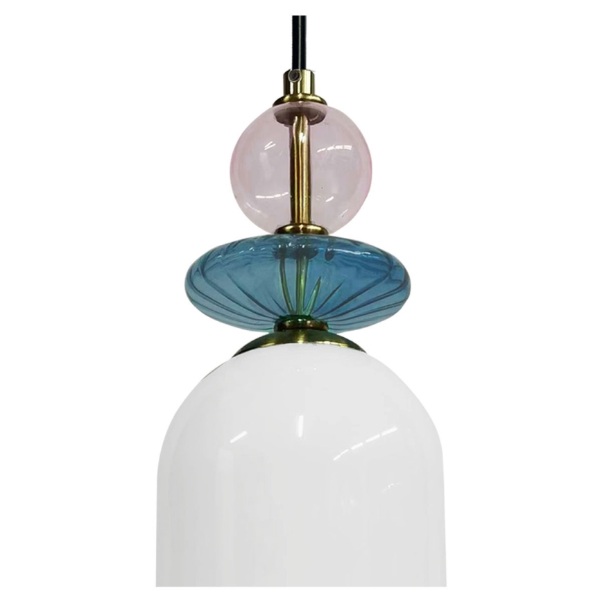 Luster na sajli TROPEA 1xE27/15W/230V crna/dimljeno-ljubičasta/plava/bela