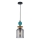 Luster na sajli TROPEA 1xE27/15W/230V crna/zadimljeno plava/bež