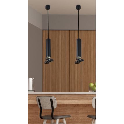 Luster na sajli TUBA 1xGU10/50W/230V crna