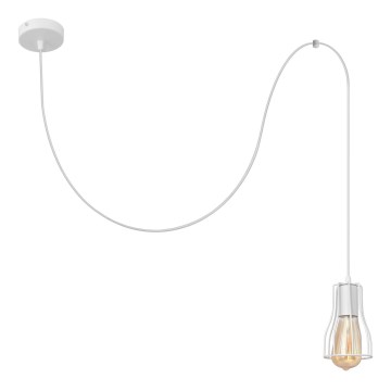 Luster na sajli TUBE 1xE27/15W/230V bela