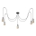 Luster na sajli TUBE LONG 5xE27/15W/230V crna/sjajni hrom