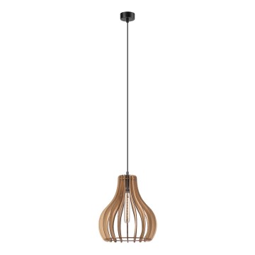 Luster na sajli TUCCI 1xE27/60W/230V, prečnik 29 cm, hrast
