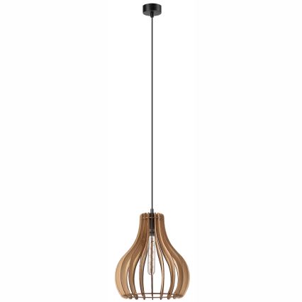 Luster na sajli TUCCI 1xE27/60W/230V, prečnik 29 cm, hrast