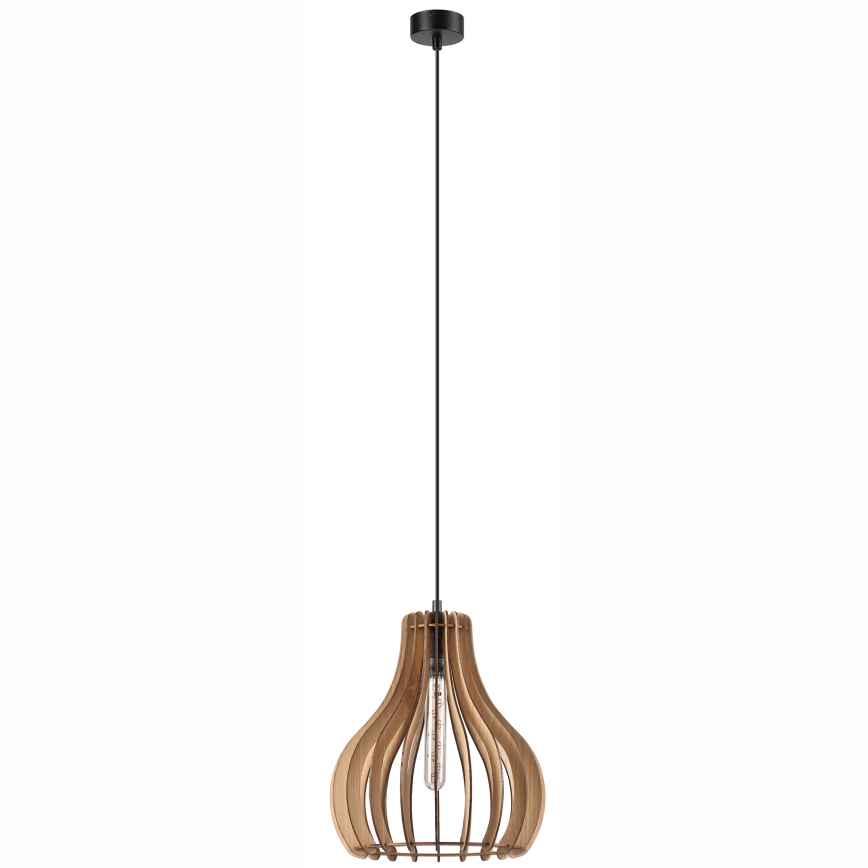 Luster na sajli TUCCI 1xE27/60W/230V, prečnik 29 cm, hrast