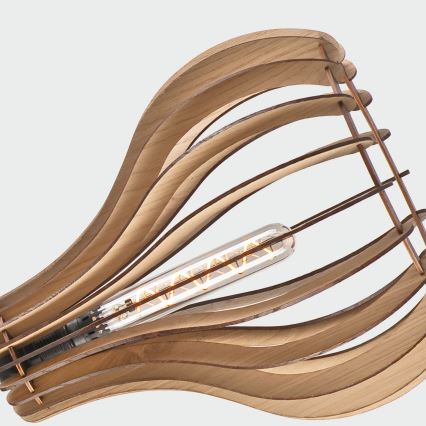 Luster na sajli TUCCI 1xE27/60W/230V, prečnik 29 cm, hrast