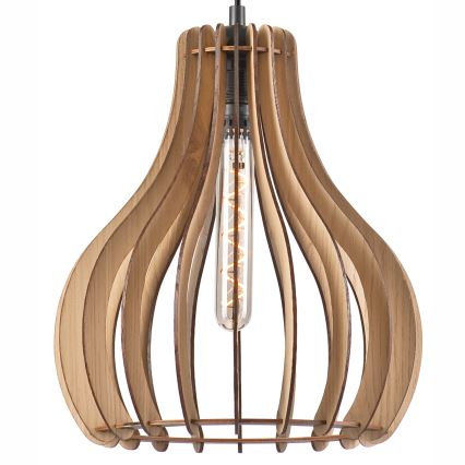 Luster na sajli TUCCI 1xE27/60W/230V, prečnik 29 cm, hrast